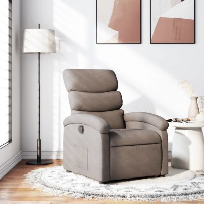 Gossi fotoliu rabatabil, gri taupe, material textil