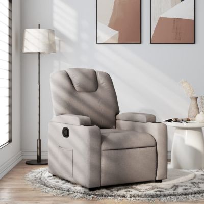 Gossi fotoliu rabatabil, gri taupe, material textil