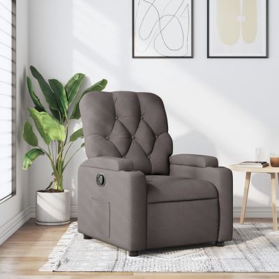 Gossi fotoliu rabatabil, gri taupe, material textil
