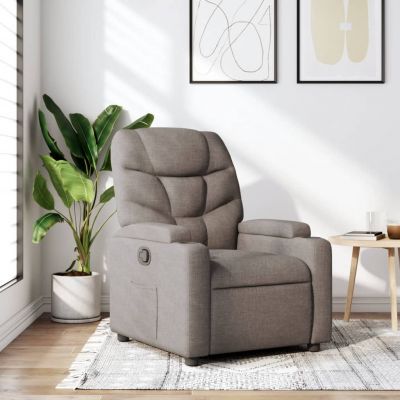 Gossi fotoliu rabatabil, gri taupe, material textil