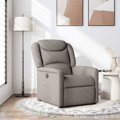 Gossi fotoliu rabatabil, gri taupe, material textil