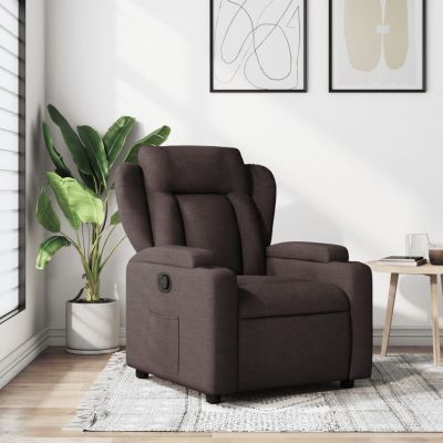Gossi fotoliu rabatabil, maro inchis, material textil