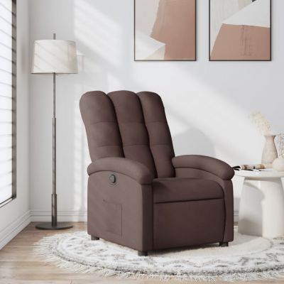 Gossi fotoliu rabatabil, maro inchis, material textil