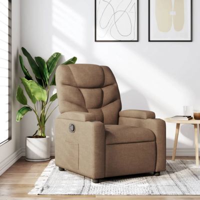 Gossi fotoliu rabatabil, maro, material textil