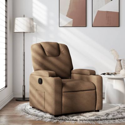 Gossi fotoliu rabatabil, maro, material textil