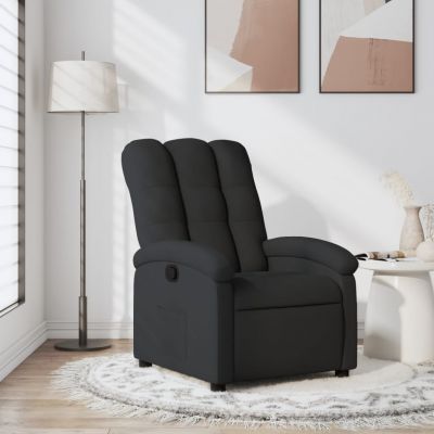 Gossi fotoliu rabatabil, negru, material textil