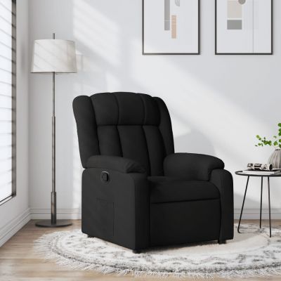 Gossi fotoliu rabatabil, negru, material textil