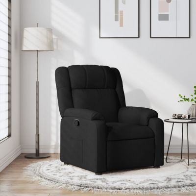 Gossi fotoliu rabatabil, negru, material textil
