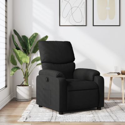 Gossi fotoliu rabatabil, negru, material textil
