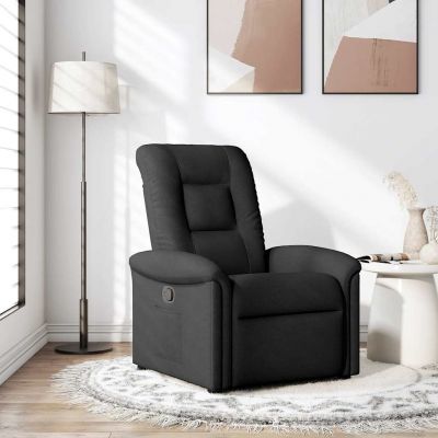 Gossi fotoliu rabatabil, negru, material textil