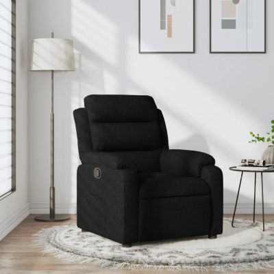 Gossi fotoliu rabatabil, negru, material textil