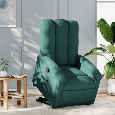 Gossi fotoliu rabatabil ridicare pe verticala, verde inchis, textil