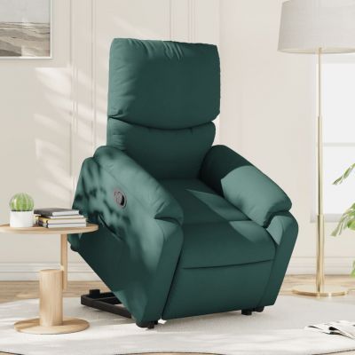 Gossi fotoliu rabatabil ridicare pe verticala, verde inchis, textil