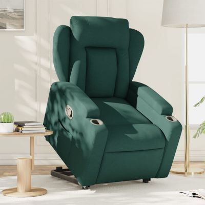 Gossi fotoliu rabatabil ridicare pe verticala, verde inchis, textil