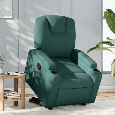 Gossi fotoliu rabatabil ridicare pe verticala, verde inchis, textil