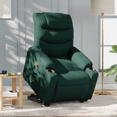 Gossi fotoliu rabatabil ridicare pe verticala, verde inchis, textil