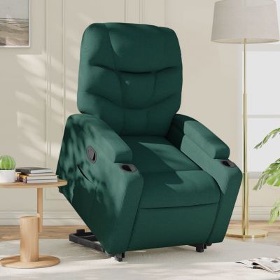 Gossi fotoliu rabatabil ridicare pe verticala, verde inchis, textil