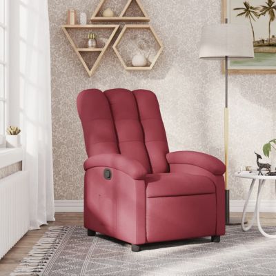 Gossi fotoliu rabatabil, rosu vin, material textil