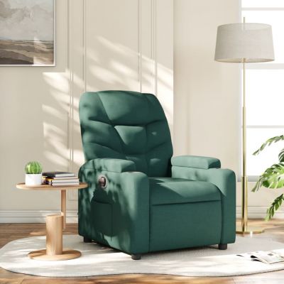 Gossi fotoliu rabatabil, verde inchis, material textil