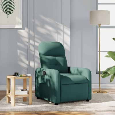 Gossi fotoliu rabatabil, verde inchis, material textil