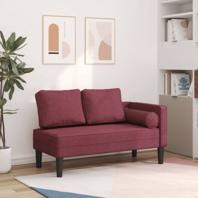 Gossi fotoliu sezlong cu perne, rosu vin, material textil