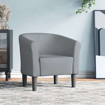 Gossi fotoliu tip cuva, gri deschis, material textil
