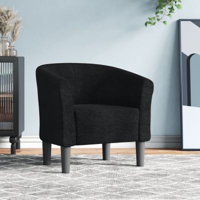 Gossi fotoliu tip cuva, negru, material textil