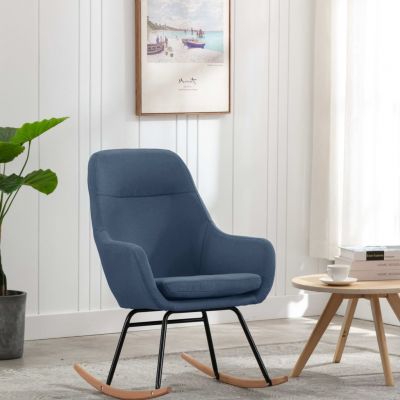Gossi scaun balansoar, albastru, material textil