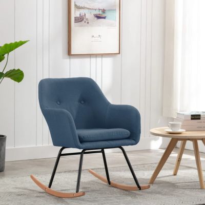 Gossi scaun balansoar, albastru, material textil