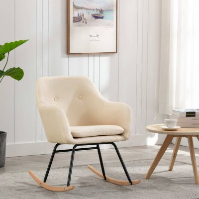 Gossi scaun balansoar, crem, material textil