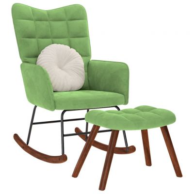 Gossi scaun balansoar cu scaun catifea verde deschis