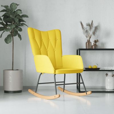 Gossi scaun balansoar, galben mustar, material textil