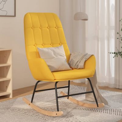 Gossi scaun balansoar, galben mustar, material textil
