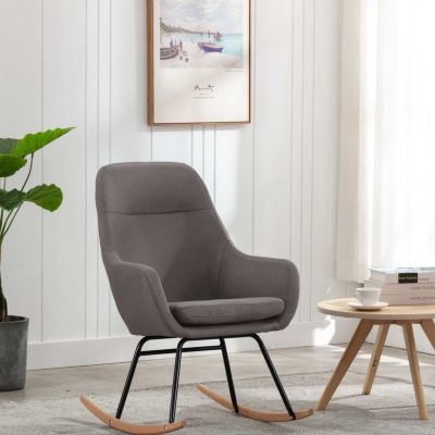 Gossi scaun balansoar, gri deschis, material textil