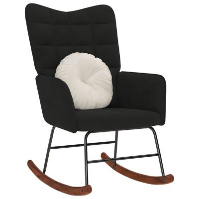 Gossi scaun balansoar, negru, catifea