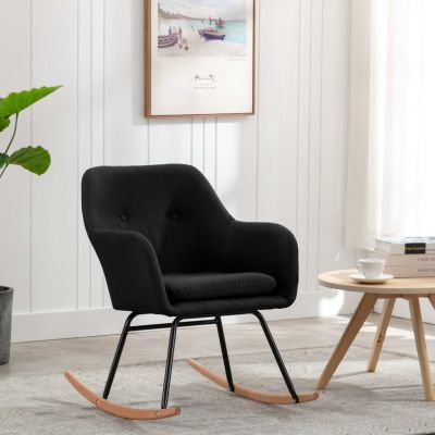 Gossi scaun balansoar, negru, material textil