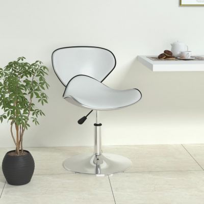 Gossi scaun de bar, alb, piele ecologica