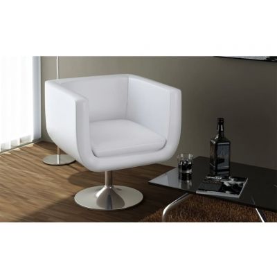 Gossi scaun de bar, alb, piele ecologica