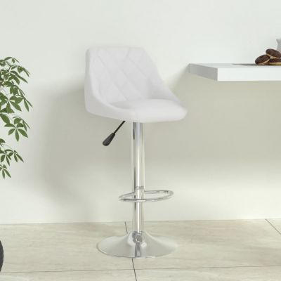 Gossi scaun de bar, alb, piele ecologica