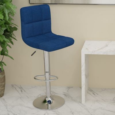 Gossi scaun de bar, albastru, material textil