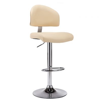 Gossi scaun de bar, crem, piele ecologica