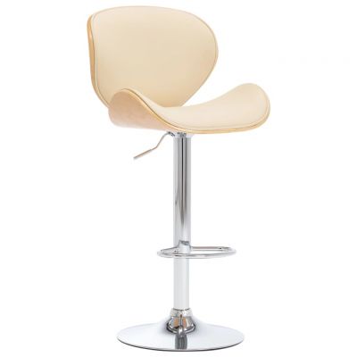 Gossi scaun de bar, crem, piele ecologica