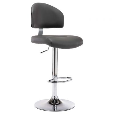 Gossi scaun de bar, gri, piele ecologica