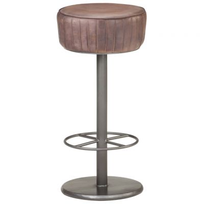 Gossi scaun de bar, maro invechit, piele naturala