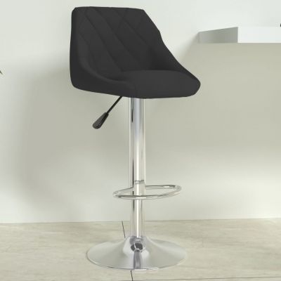 Gossi scaun de bar, negru, catifea