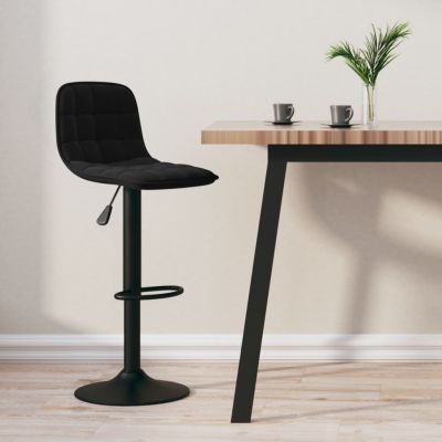 Gossi scaun de bar, negru, catifea