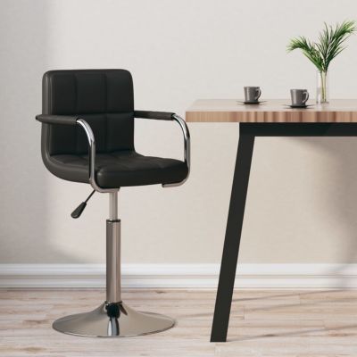 Gossi scaun de bar, negru, piele ecologica