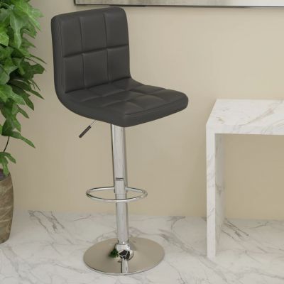 Gossi scaun de bar, negru, piele ecologica