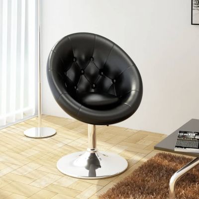 Gossi scaun de bar, negru, piele ecologica