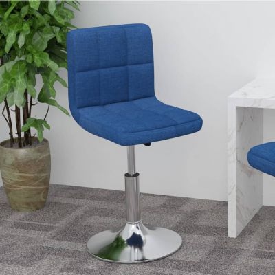 Gossi scaun de bar pivotant, albastru, material textil